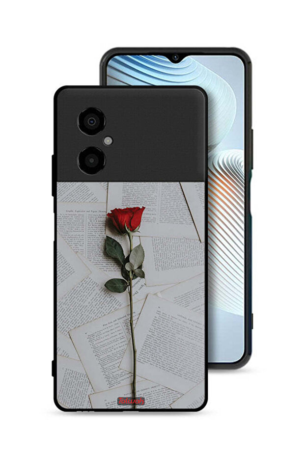 غطاء حماية لهاتف Xiaomi Poco M4 5G وردي على ورق