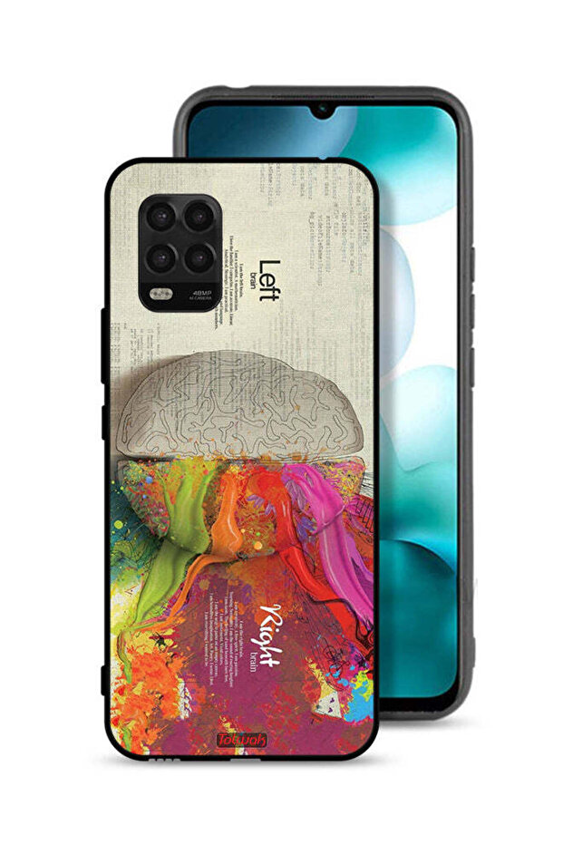 غطاء حماية لهاتف Xiaomi Mi 10 Lite 5G، رسم تجريدي لعلم الدماغ
