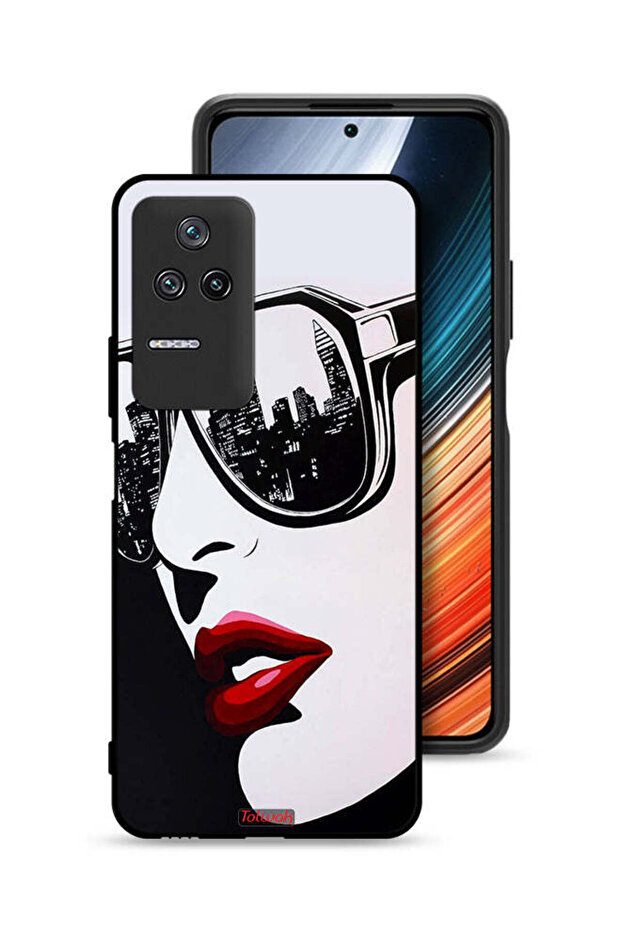 Xiaomi Redmi K50 Protective Case Cover Girl Face Abstract Art