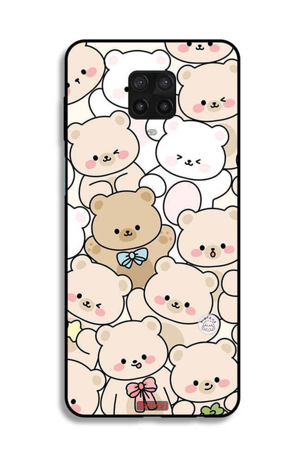 غطاء حماية لهاتف شاومي ريدمي نوت 9S بنقشة الدببة - 2