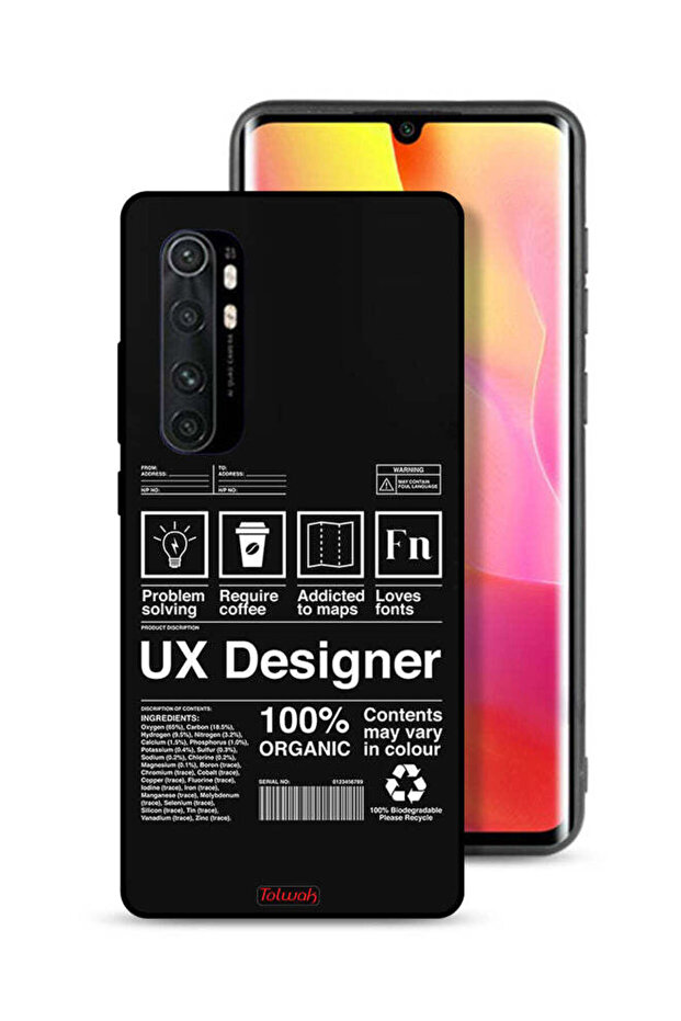 Xiaomi Mi Note 10 Lite Protective Case Cover Ux Designer Sticker