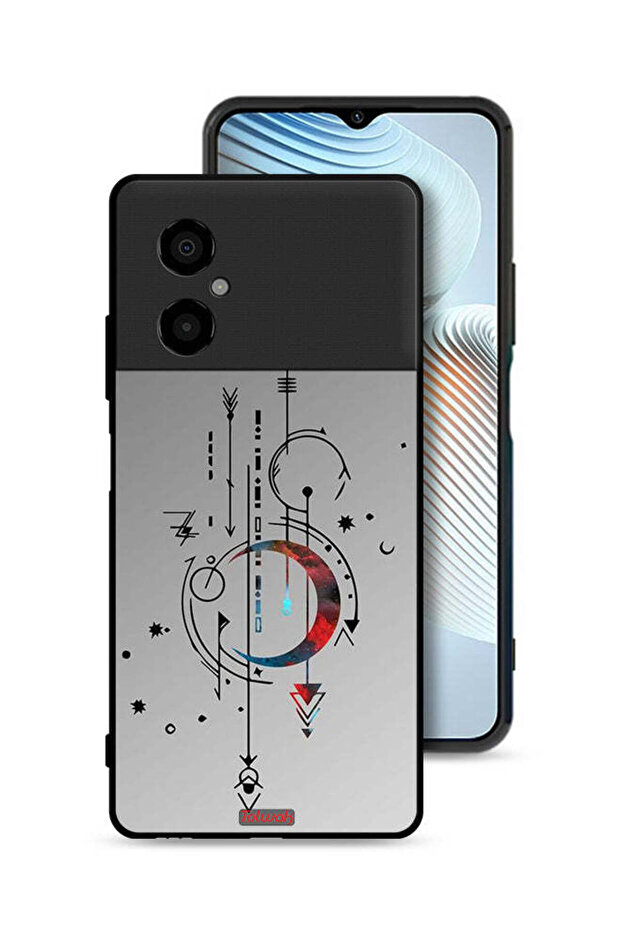Xiaomi Poco M4 5G Protective Case Cover Moon And Arrows Art Pattern