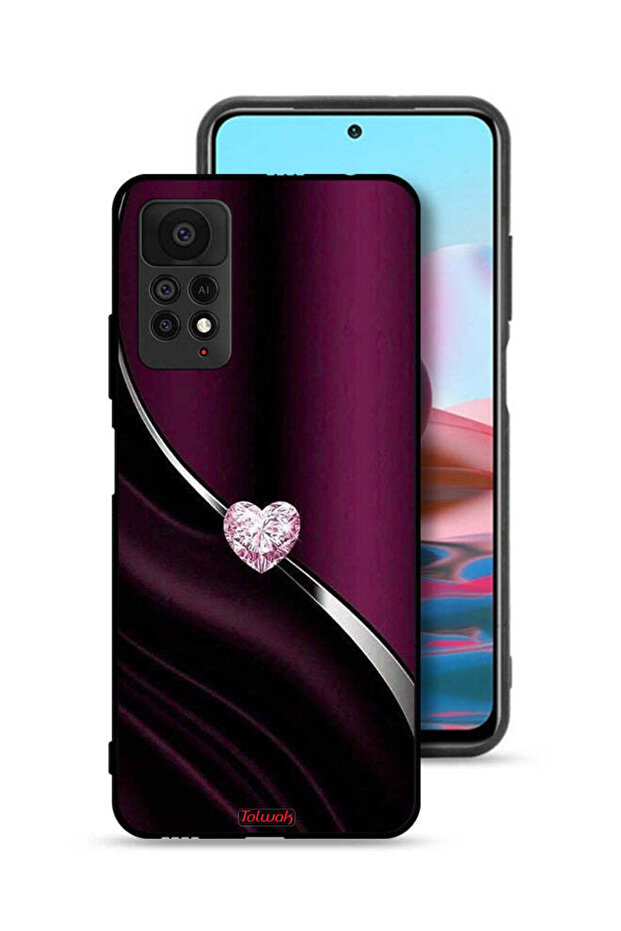 غطاء حماية لهاتف شاومي ريدمي نوت 11 برو 5G بتصميم قلب ماسي