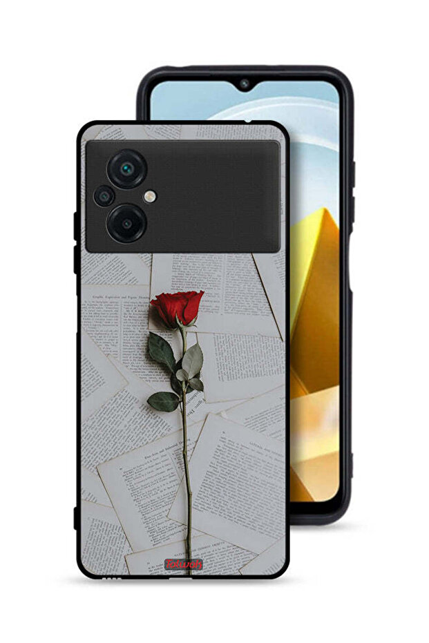 غطاء حماية لهاتف Xiaomi Poco M5 4G وردي على ورق