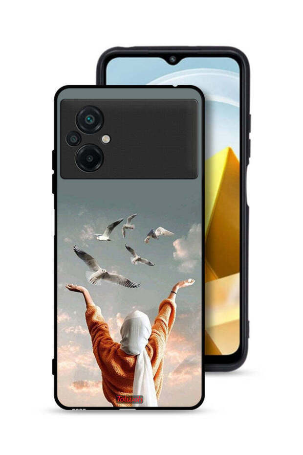 غطاء حماية لهاتف Xiaomi Poco M5 4G بتصميم طيور تحلق