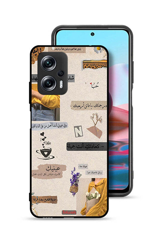 غطاء حماية لهاتف شاومي ريدمي نوت 11تي برو بلس 5جي بعبارات حب عربية