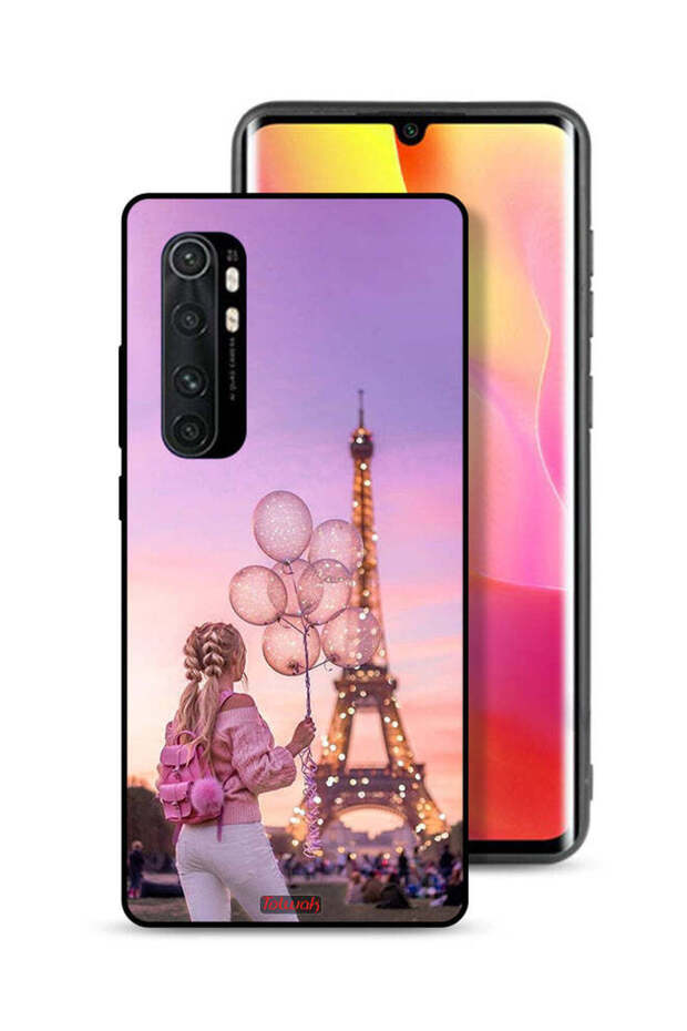 Xiaomi Mi Note 10 Lite Protective Case Cover Girl Holding Balloons