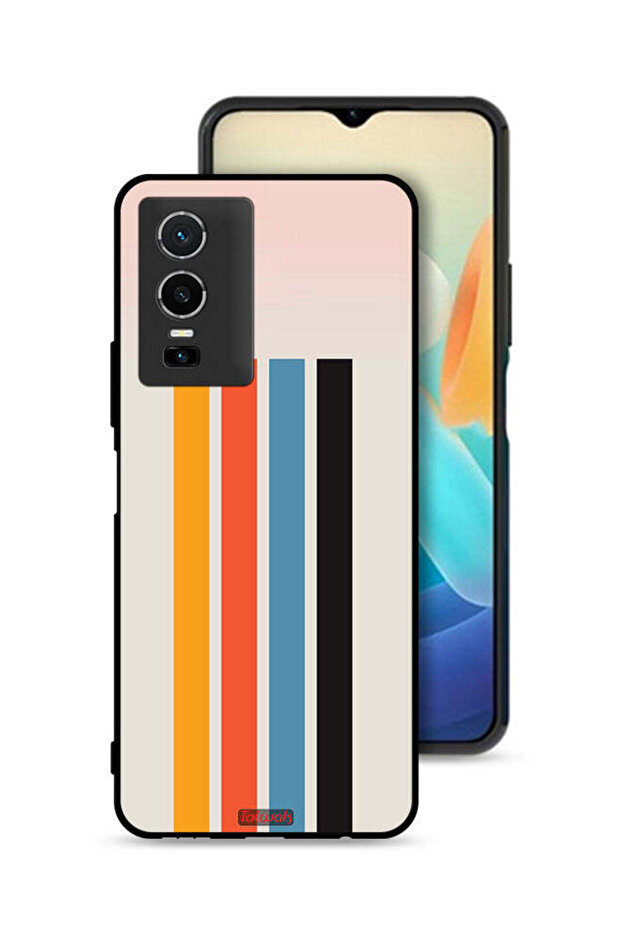 Vivo Y76 5G Protective Case Cover Straight Lines Pattern