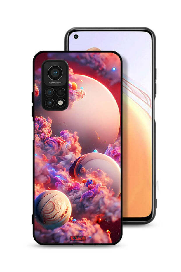 غطاء حماية لهاتف Xiaomi Mi 10T 5G بطبعة غيوم وفن تجريدي