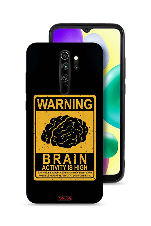 جراب حماية لهاتف Xiaomi Redmi Note 8 Pro تحذير من ارتفاع نشاط الدماغ