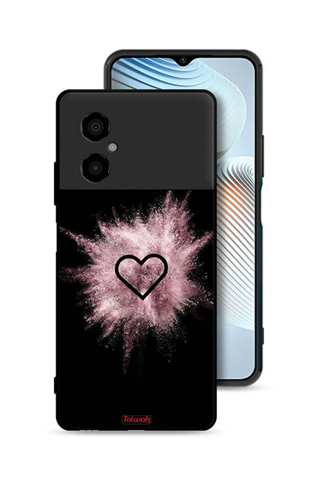 Xiaomi Poco M4 5G Protective Case Cover Heart On Glitters