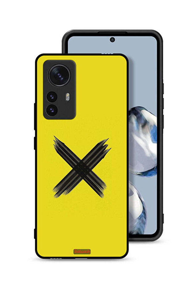 غطاء حماية لهاتف شاومي 12 برو بنمط X - 1