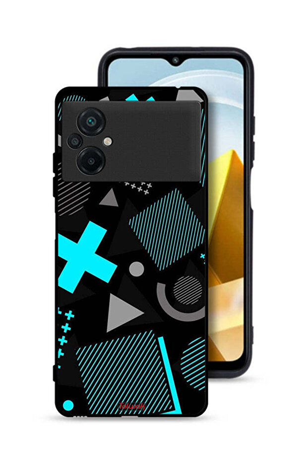 غطاء حماية لهاتف Xiaomi Poco M5 4G برسومات أيقونات لعبة الحبار