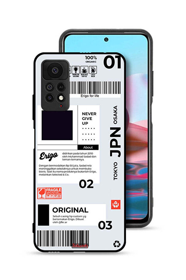 غطاء حماية لهاتف شاومي ريدمي نوت 11 برو 5G، ملصق ياباني