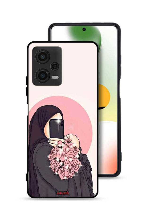 غطاء حماية لهاتف Xiaomi Poco X5 - فن التقاط صور سيلفي مع حمل الزهور