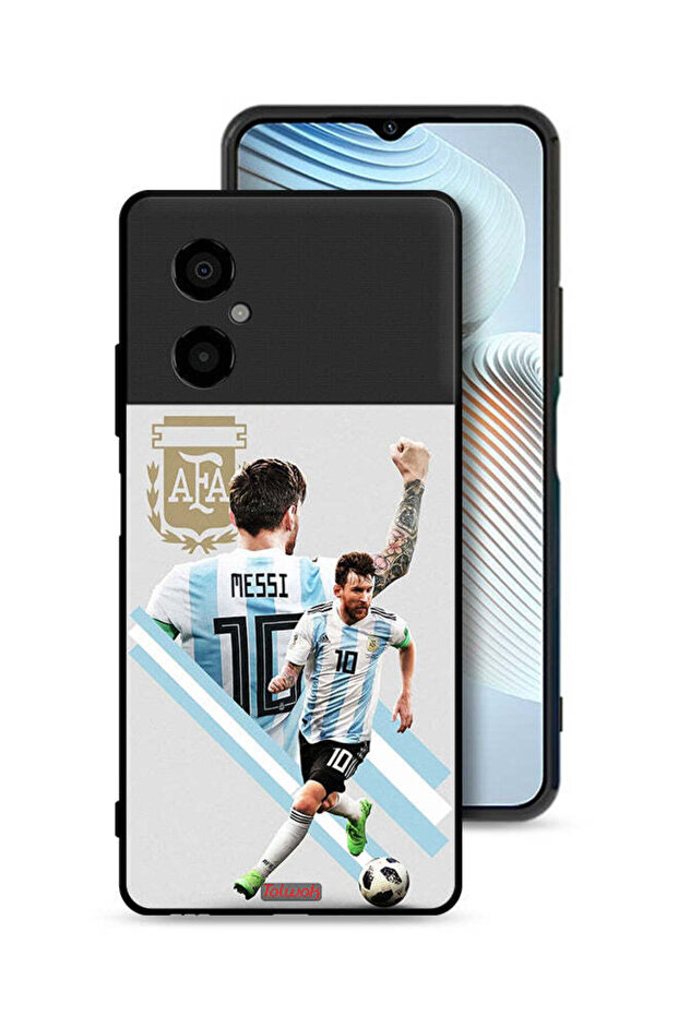 غطاء حماية لهاتف Xiaomi Poco M4 5G برسومات ليو ميسي