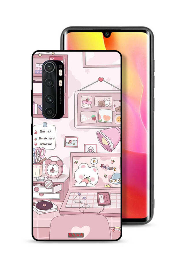 Xiaomi Mi Note 10 Lite Protective Case Cover Get Rich Study Hard