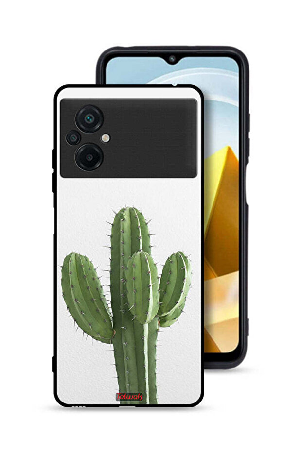 غطاء حماية لهاتف Xiaomi Poco M5 4G بنقشة نبات الصبار