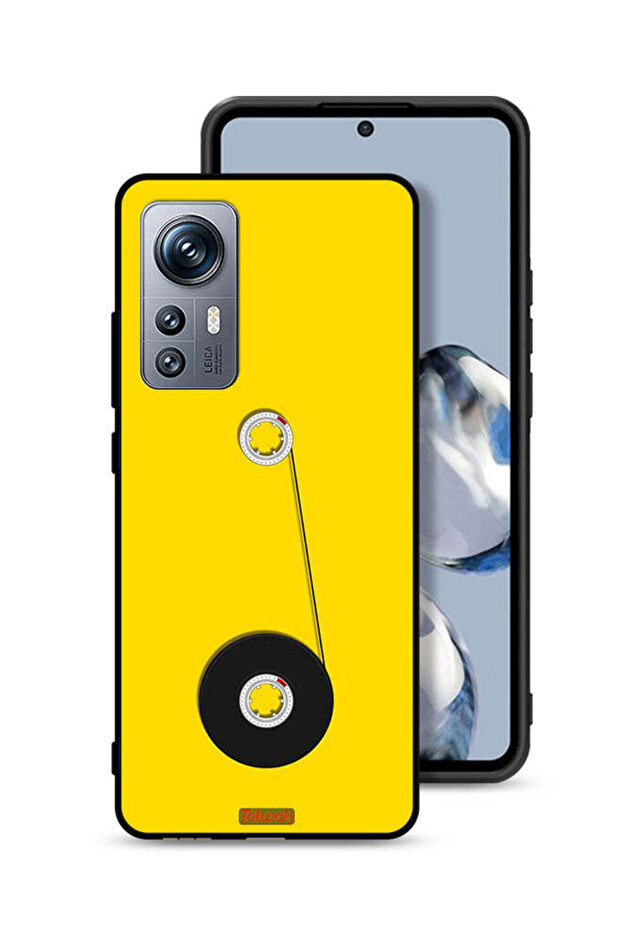 غطاء حماية لهاتف Xiaomi 12S بتصميم عجلة الكاسيت