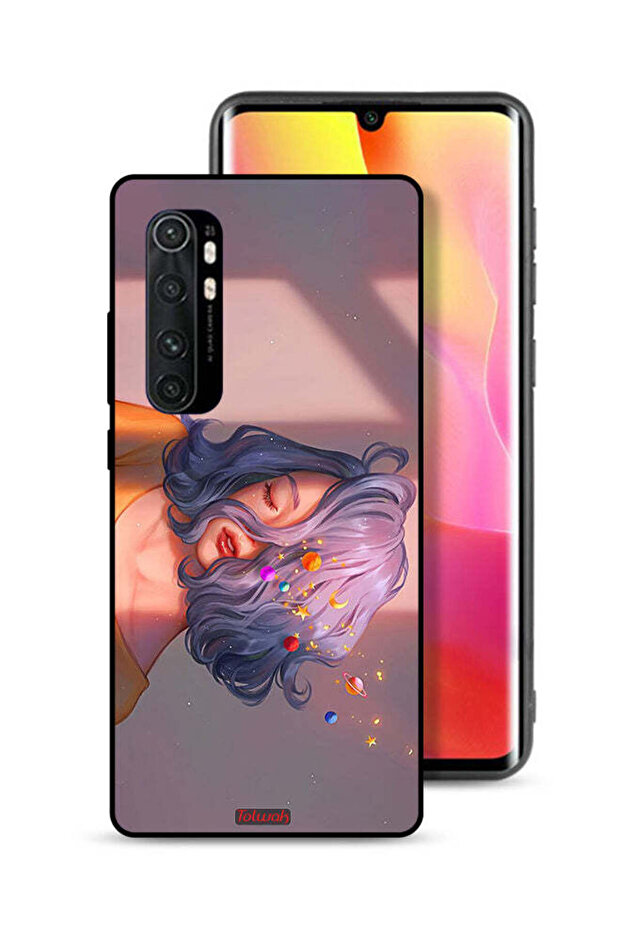 Xiaomi Mi Note 10 Lite Protective Case Cover Girl And Space Art