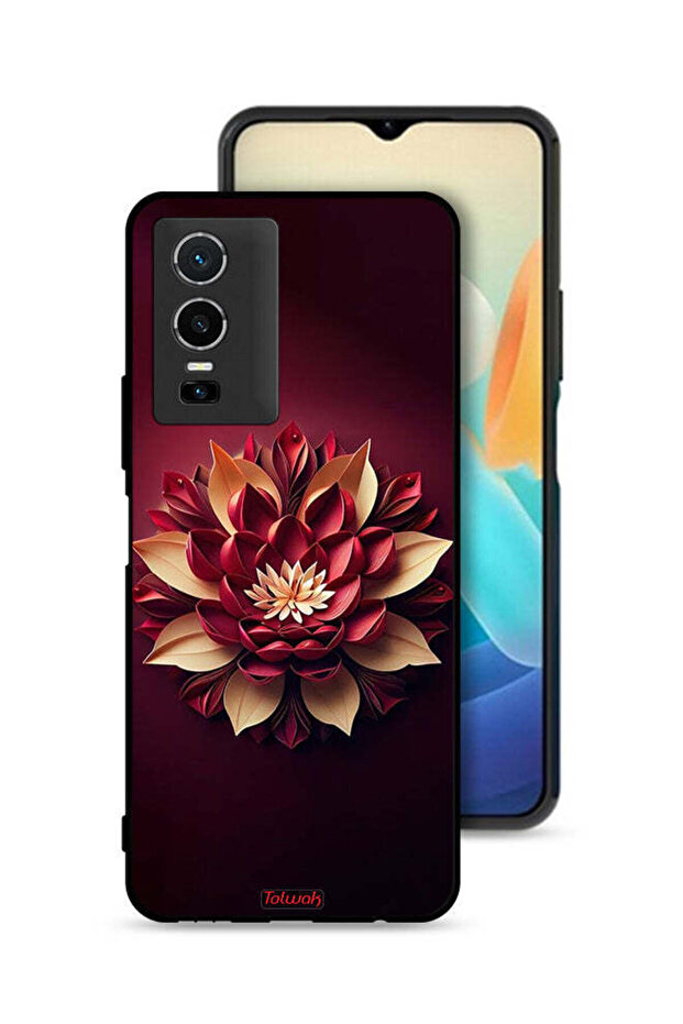 Vivo Y76 5G Protective Case Cover Flower Abstract Design