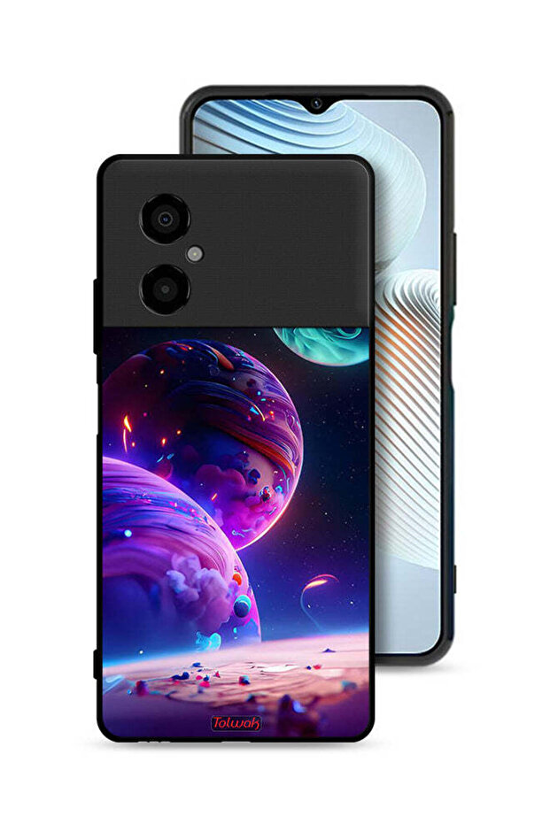 غطاء حماية لهاتف Xiaomi Poco M4 5G بنمط كوكبي