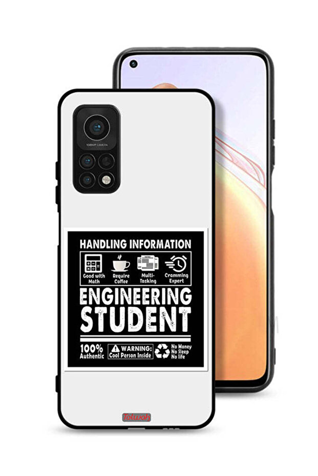 غطاء حماية لهاتف Xiaomi Mi 10T Pro 5G، ملصق طالب هندسة