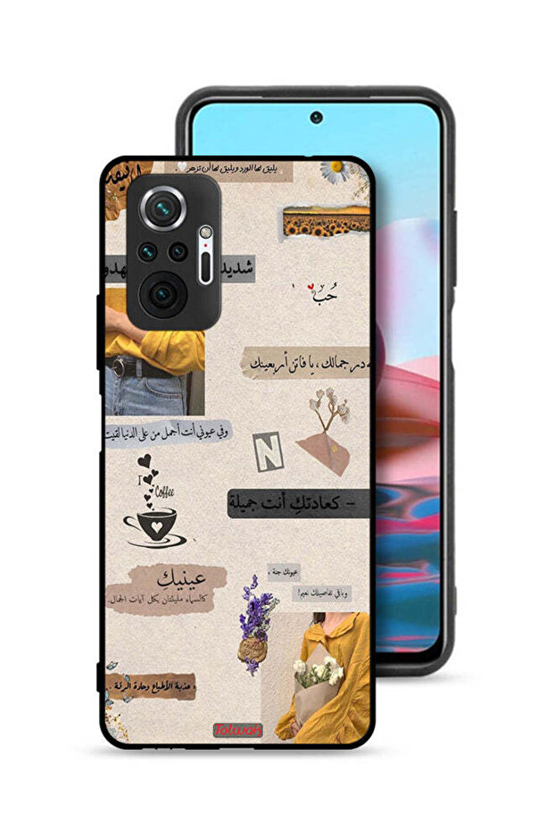 غطاء حماية لهاتف شاومي ريدمي نوت 10 برو 4G بعبارات حب باللغة العربية