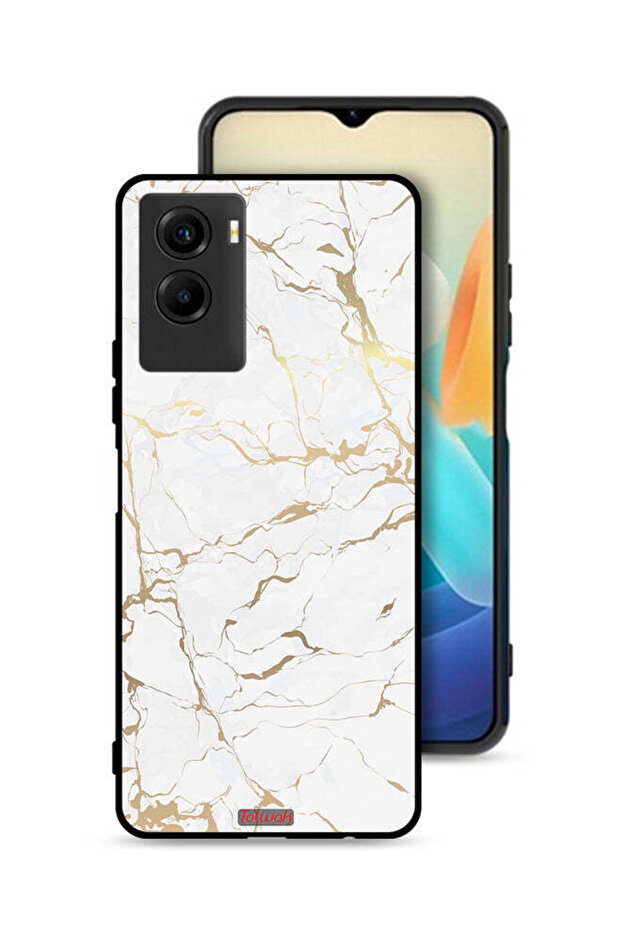 غطاء حماية لهاتف Vivo Y55s 5G (2021) بنمط رخامي
