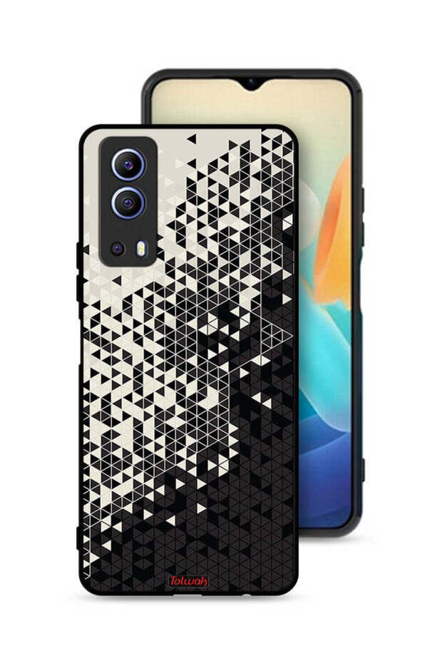 Vivo iQOO Z3 5G Protective Case Cover Pattern Digital Art Triangle