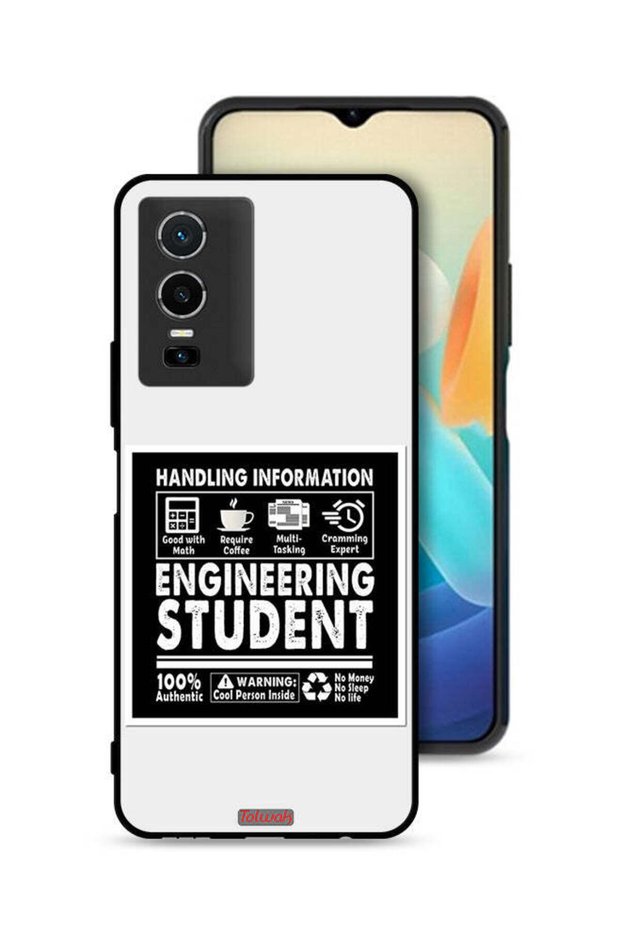 غطاء حماية لهاتف Vivo Y76 5G، ملصق طالب هندسة