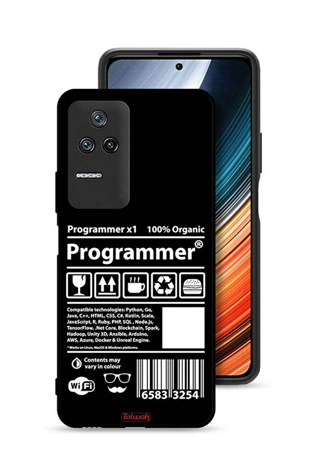 غطاء حماية وملصق برمجة لهاتف Xiaomi Poco F4