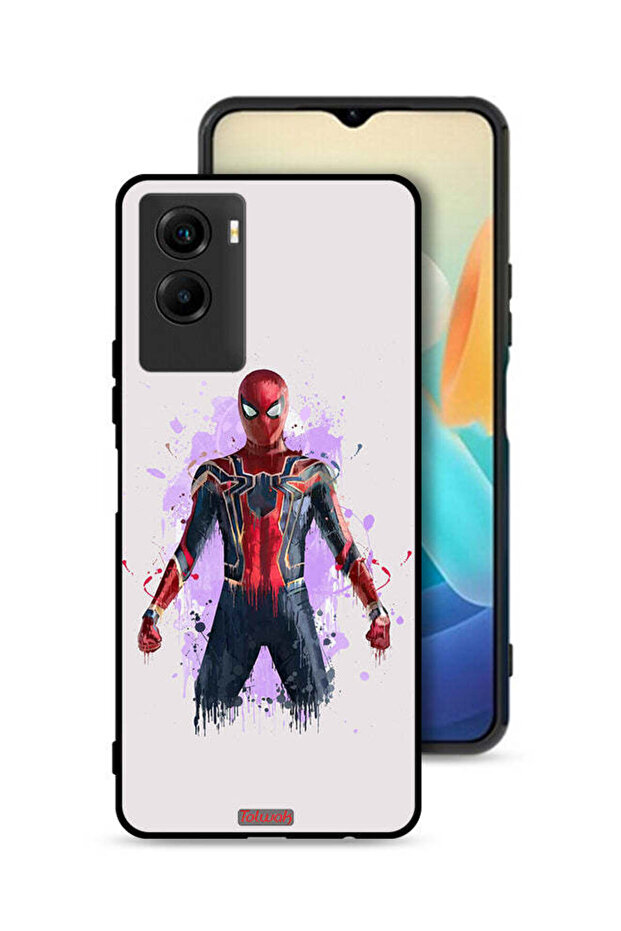 غطاء حماية لهاتف Vivo Y55s 5G (2021) بتصميم العنكبوت الحديدي