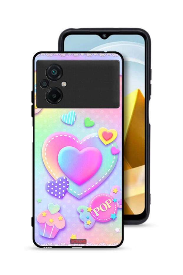 Xiaomi Poco M5 4G Protective Case Cover Pop Hearts Art