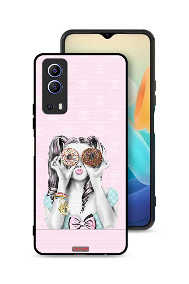 غطاء حماية لهاتف Vivo Y72 5G يحمل دوناتين