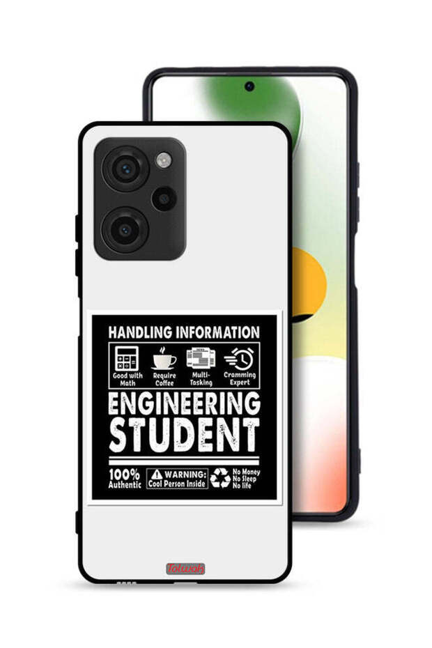 غطاء حماية لهاتف Xiaomi Poco X5 Pro، ملصق طالب الهندسة