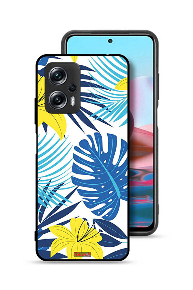 غطاء حماية لهاتف Xiaomi Poco X4 GT بتصميم ريش وزهرة