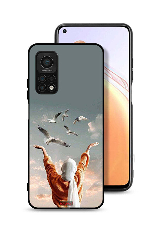 غطاء حماية لهاتف شاومي مي 10T 5G بطبعة طيور تحلق