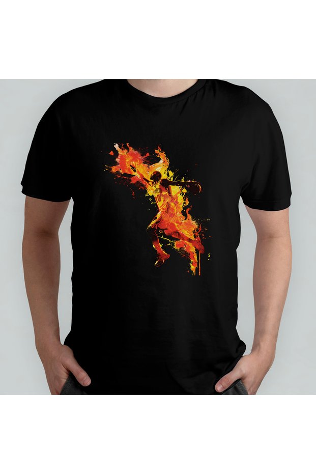 Basketball Player - Basketball - Basketball Unisex 100% Cotton Crew Neck T-Shirt Model 3