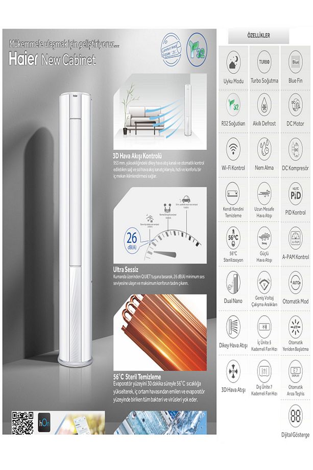 AP71DFMHRA A++ WİFİ CABİNET SALON TİPİ İNVERTER KLİMA - 2