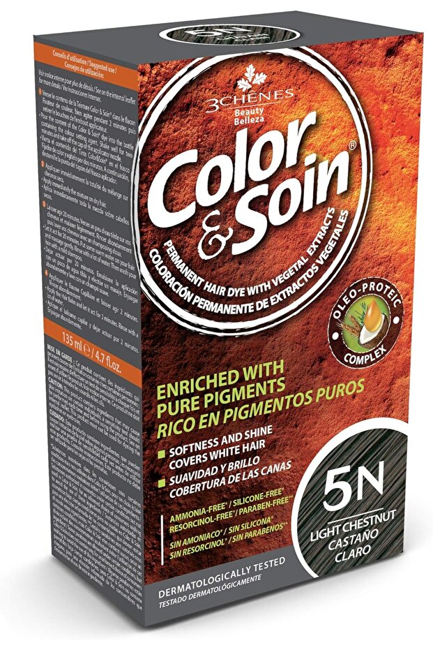 Color & Soin Ammonia Free Hair Color, Permanent Dye with Natural Vegetal (Plant) Extracts & Conditio