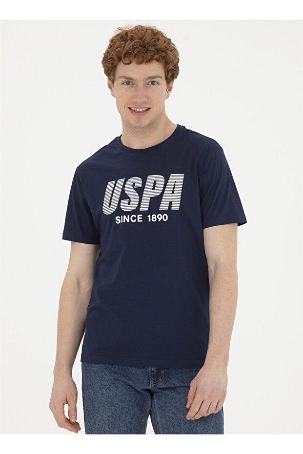 Crew Neck Navy Blue Men's T-Shirt