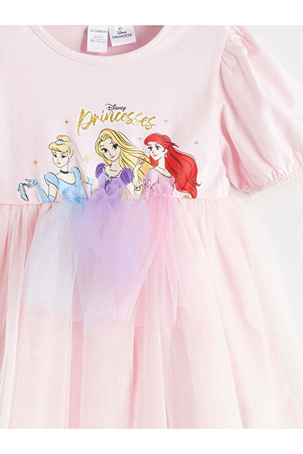 Shining Store'dan Işıltılı Seçimler | Cinderella Aurora ve Ariel Baskılı Kız Çocuk Elbise - 3
