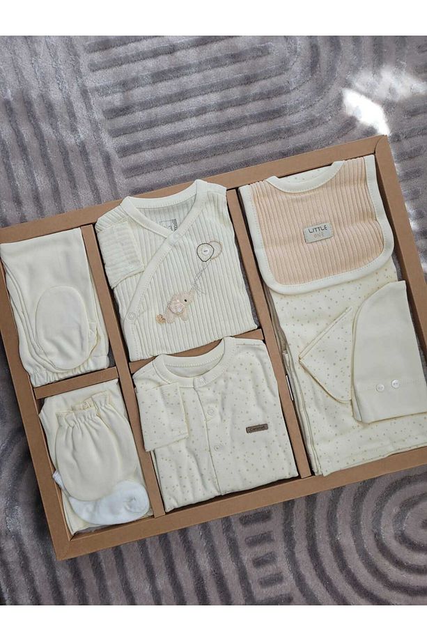 İncibaby Soft Colour Premium % 100 Pamuk 10'lu Erkek Bebek Hastane Çıkış Seti - 3