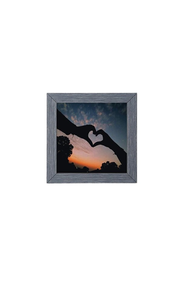 إطار صور 30×30 - إطار مربع - للاستخدام على الطاولة - بدون زجاج مع أرجل سلكية كهدية - بدون بي في سي