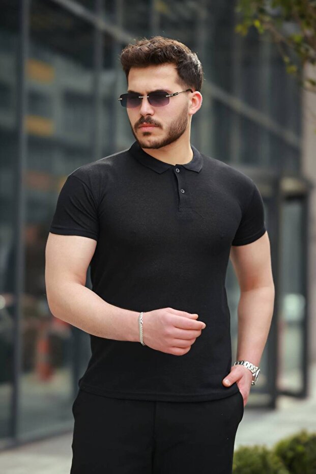 Eco Polo Neck Black