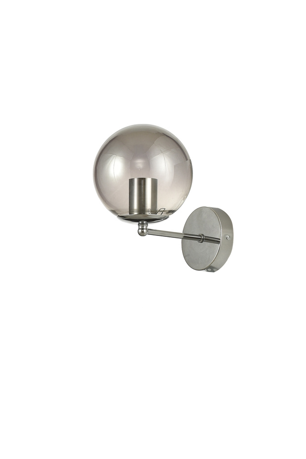 Pinza Aplik Füme Camlı Salon Oturma Odası Modern Duvar Apliği (Krom Kaplama) - 1