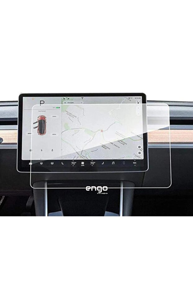 واقي شاشة غير لامع مقاس 15 بوصة من تسلا موديل Y شفاف للوسائط المتعددة - 2