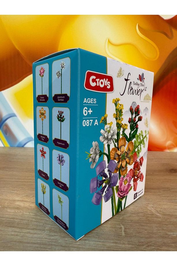 Dekoratif Çiçek Yapım Seti Legosu - Koleksiyonluk Yapboz Blok Çiçek Yapım Set Tek Süpriz Çiçek - 2