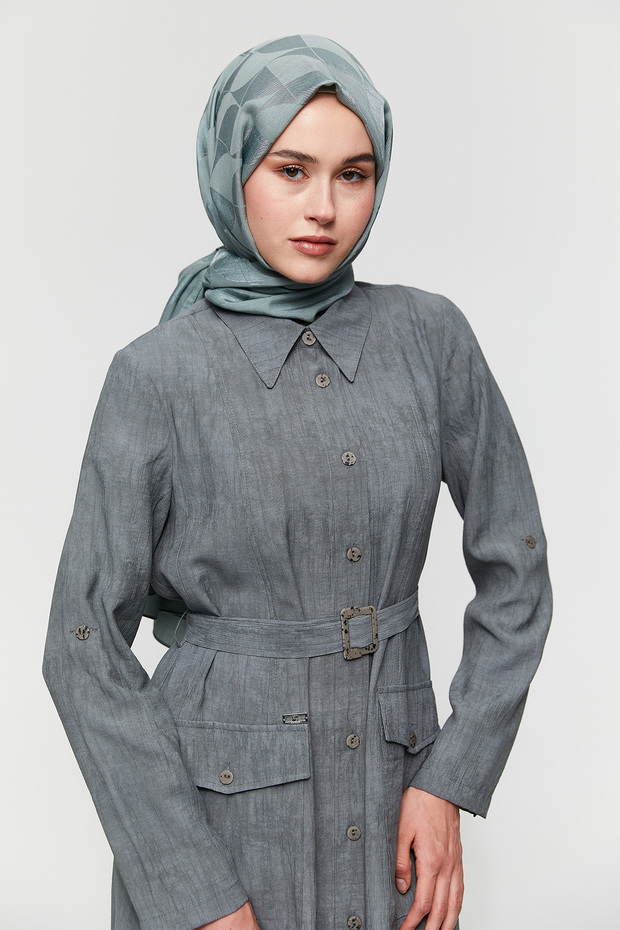 Aerobin Gömlek Elbise - 5